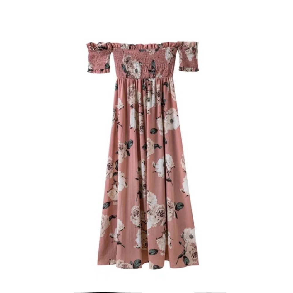 Mauve Floral Dress - Picture 4 of 7